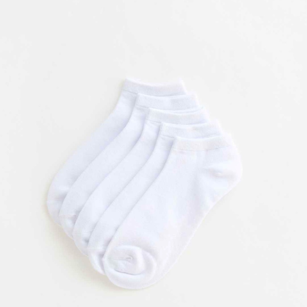 Mens Pack Of 5 White Trainer Liner Socks
New Look
White 
OS